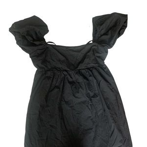 Mini black babydoll dress